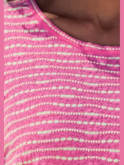 Vivance T-Shirts<T-shirt à col rond manches chauve-souris tendance