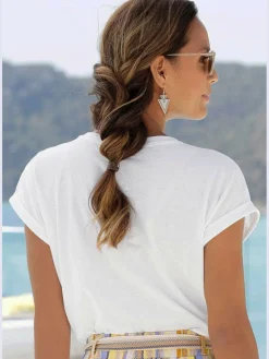 Venice Beach T-Shirts<T-shirt à col rond manches courtes à revers