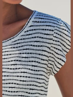 Vivance T-Shirts<T-shirt à col rond manches chauve-souris tendance