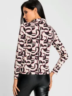 Ashley Brooke T-Shirts<T-shirt à col roulé imprimé mode