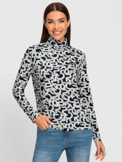 Rick Cardona T-Shirts<T-shirt à col roulé motif imprimé exclusif