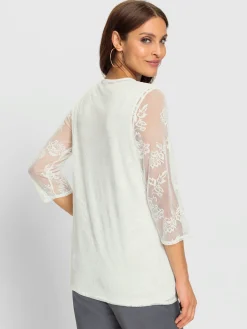 Fair Lady T-Shirts<T-shirt 2 en 1 avec dentelle transparente