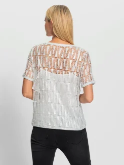 Rick Cardona Tenues De Cérémonie|T-Shirts<T-shirt 2 en 1 joli revêtement métallique