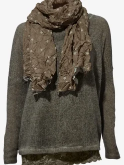 Linea Tesini T-Shirts<T-shirt 2 en 1 look 2 en 1, livré avec l'écharpe