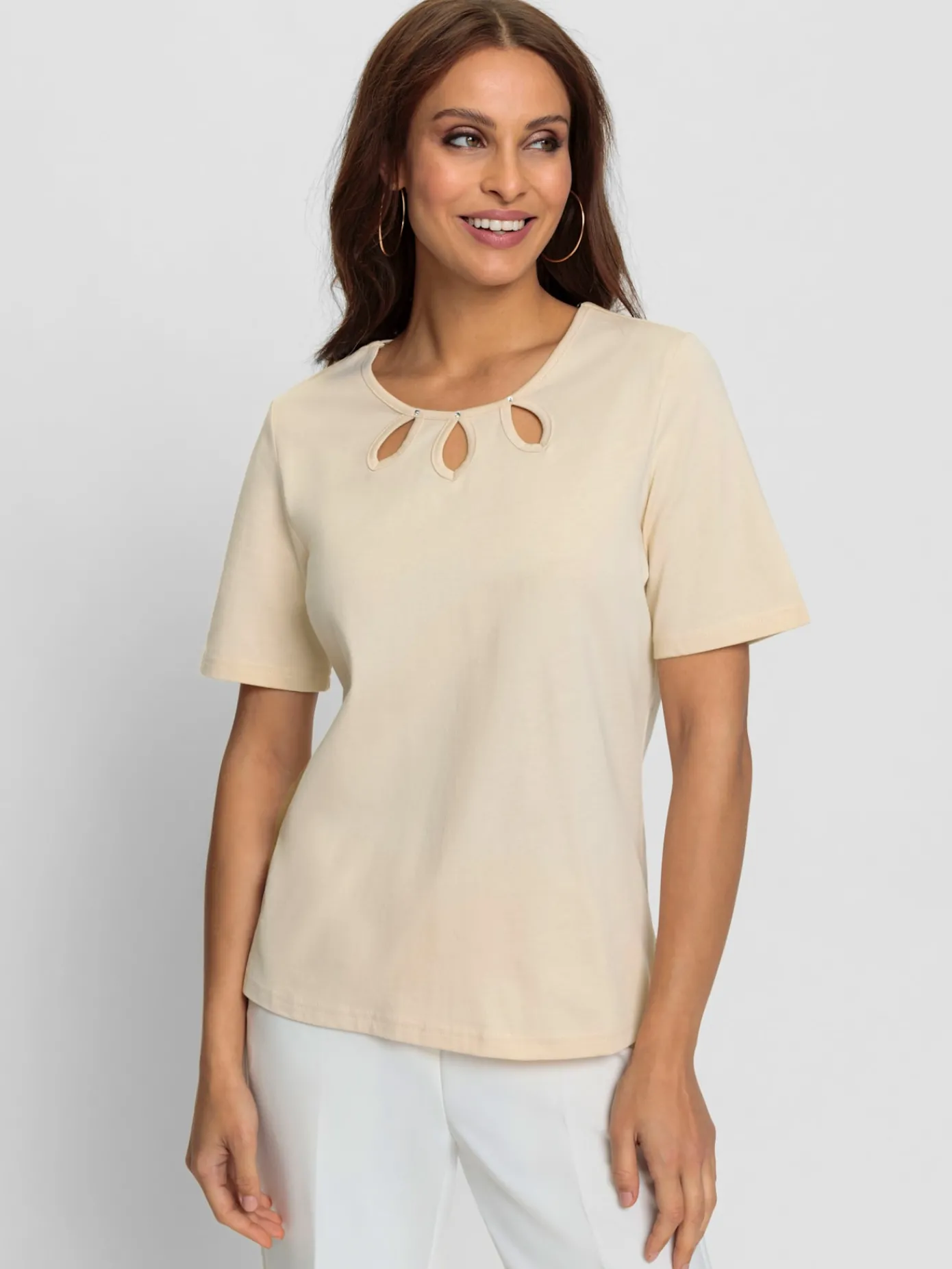 Fair Lady T-Shirts<T-shirt à encolure ronde 50% coton