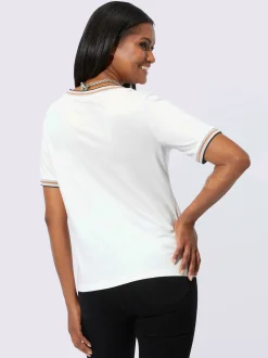 T-Shirts<T-shirt à encolure ronde 50% coton et 50% modal