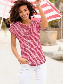 Collection L T-Shirts<T-shirt à encolure ronde 50% coton