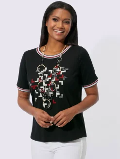 T-Shirts<T-shirt à encolure ronde 50% coton et 50% modal