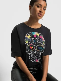 T-Shirts<T-shirt à encolure ronde 50% coton