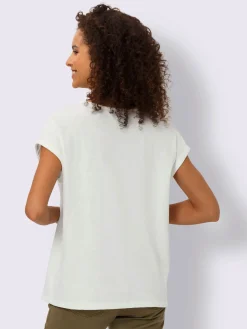 Linea Tesini T-Shirts<T-shirt à encolure ronde broderie contrastée