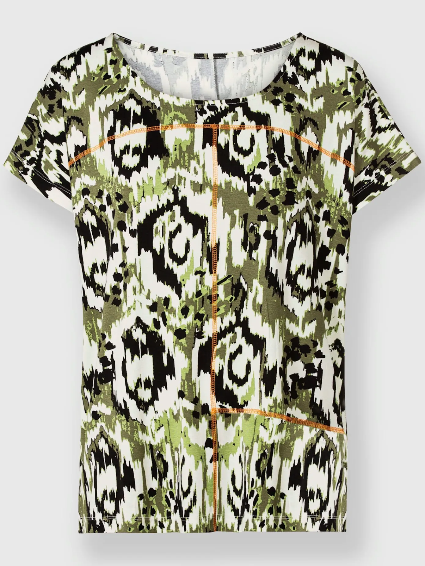 Rick Cardona T-Shirts<T-shirt à encolure ronde coutures contrastées