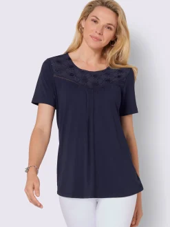 T-Shirts<T-shirt à encolure ronde coupe affinante