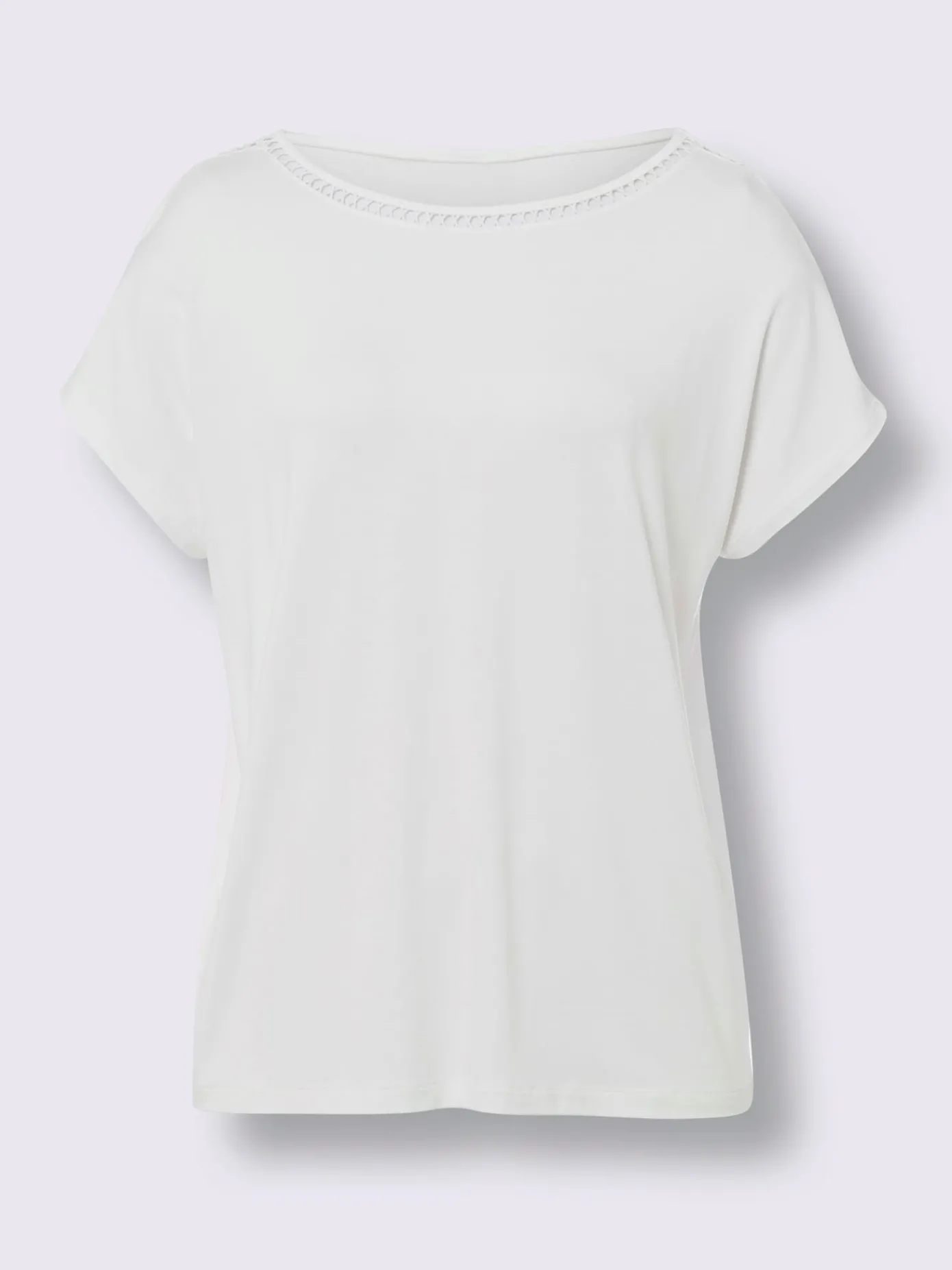 Linea Tesini T-Shirts<T-shirt à encolure ronde dentelle ajourée