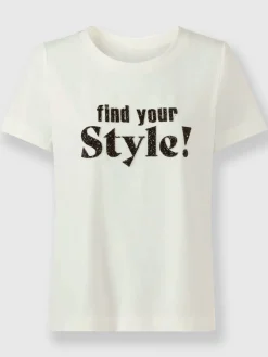 Rick Cardona T-Shirts<T-shirt à encolure ronde détail décoratif à l'aspect 3d