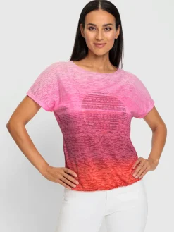 Rick Cardona T-Shirts<T-shirt à encolure ronde effet vaporeux chic