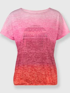 Rick Cardona T-Shirts<T-shirt à encolure ronde effet vaporeux chic