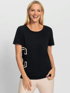 Rick Cardona T-Shirts<T-shirt à encolure ronde inscription tendance