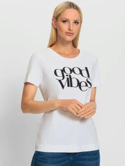 Rick Cardona T-Shirts<T-shirt à encolure ronde inscription tendance