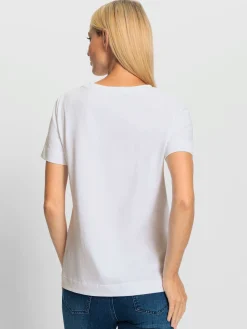 Rick Cardona T-Shirts<T-shirt à encolure ronde inscription tendance