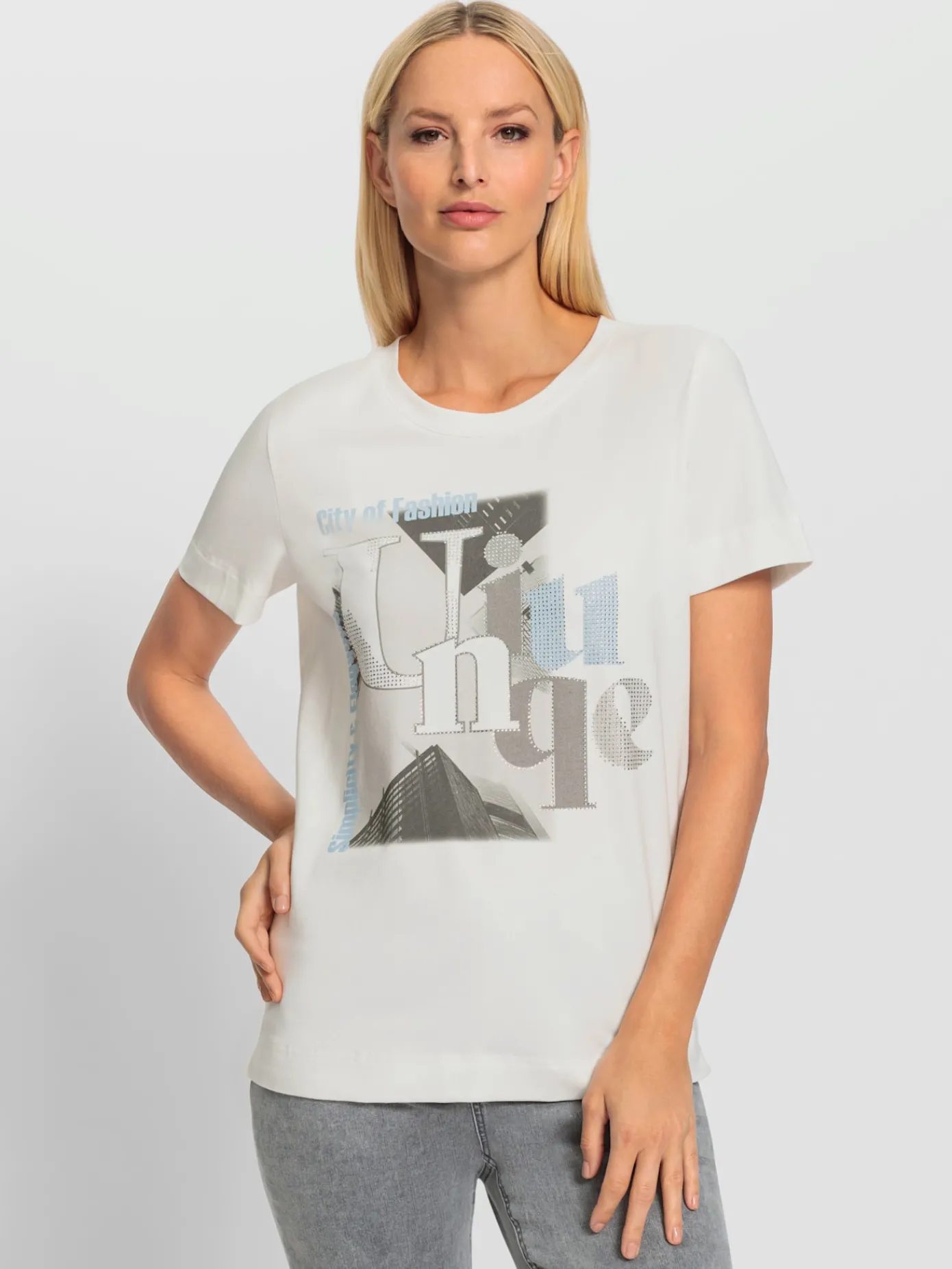 Rick Cardona T-Shirts<T-shirt à encolure ronde joli imprimé devant