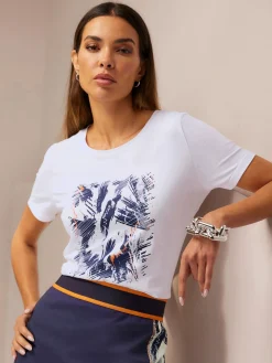 Rick Cardona T-Shirts<T-shirt à encolure ronde joli imprimé devant