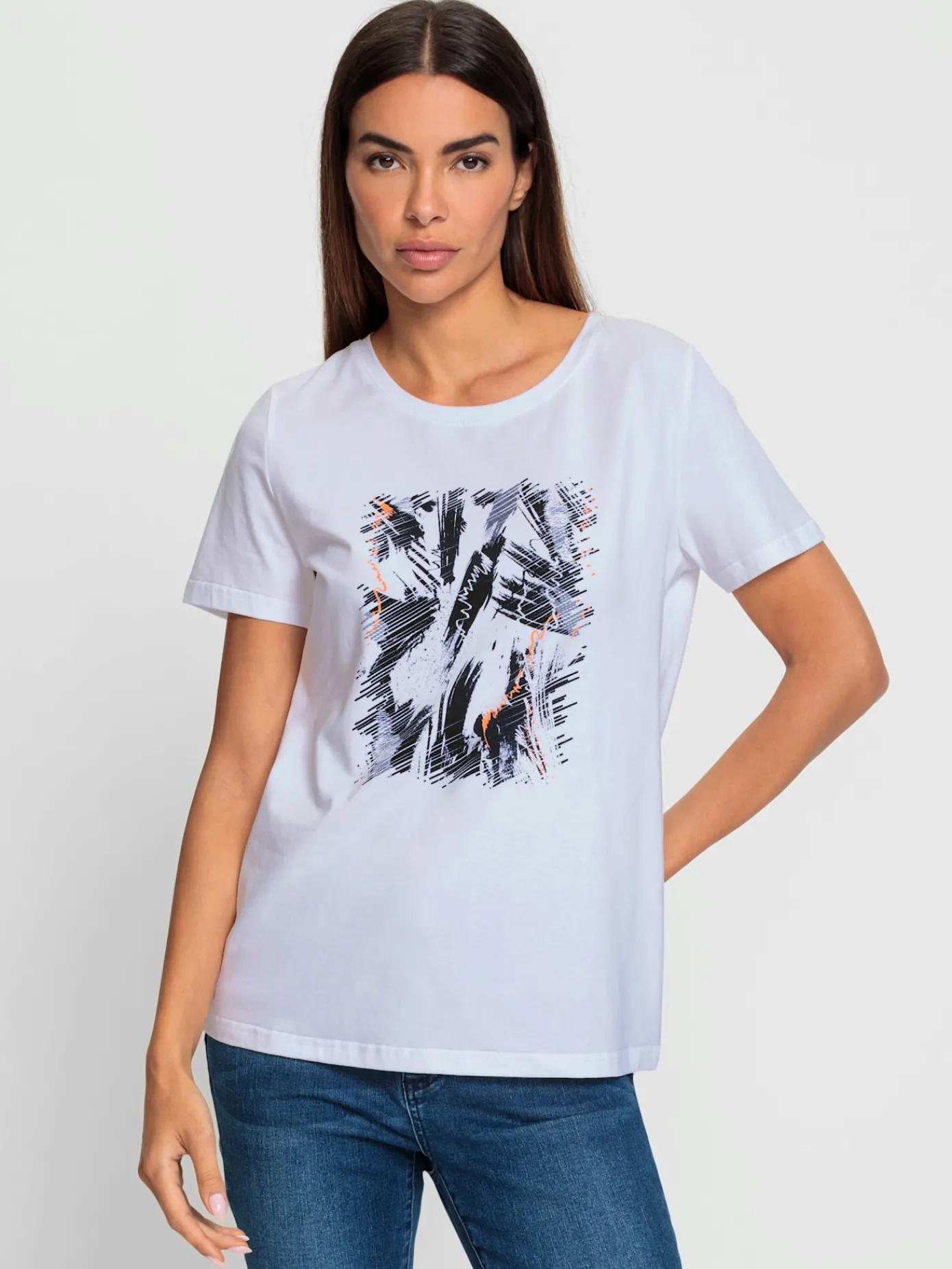 Rick Cardona T-Shirts<T-shirt à encolure ronde joli imprimé devant