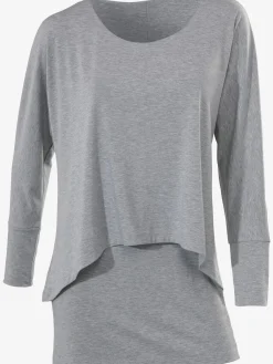 Linea Tesini T-Shirts<T-shirt à encolure ronde look décontracté tendance, manches chauve-souris