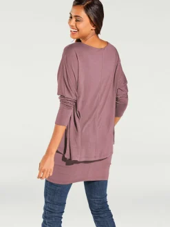 Linea Tesini T-Shirts<T-shirt à encolure ronde look décontracté tendance, manches chauve-souris