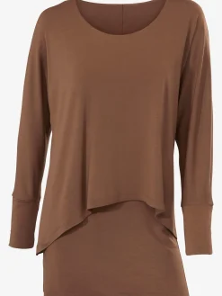 Linea Tesini T-Shirts<T-shirt à encolure ronde look décontracté tendance, manches chauve-souris