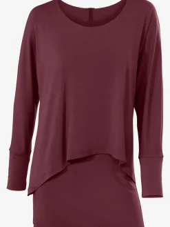 Linea Tesini T-Shirts<T-shirt à encolure ronde look décontracté tendance, manches chauve-souris