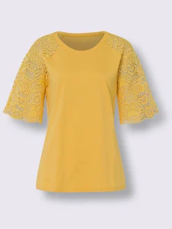 Linea Tesini T-Shirts<T-shirt à encolure ronde manches en dentelle