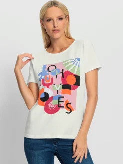 Rick Cardona T-Shirts<T-shirt à encolure ronde motif imprimé devant