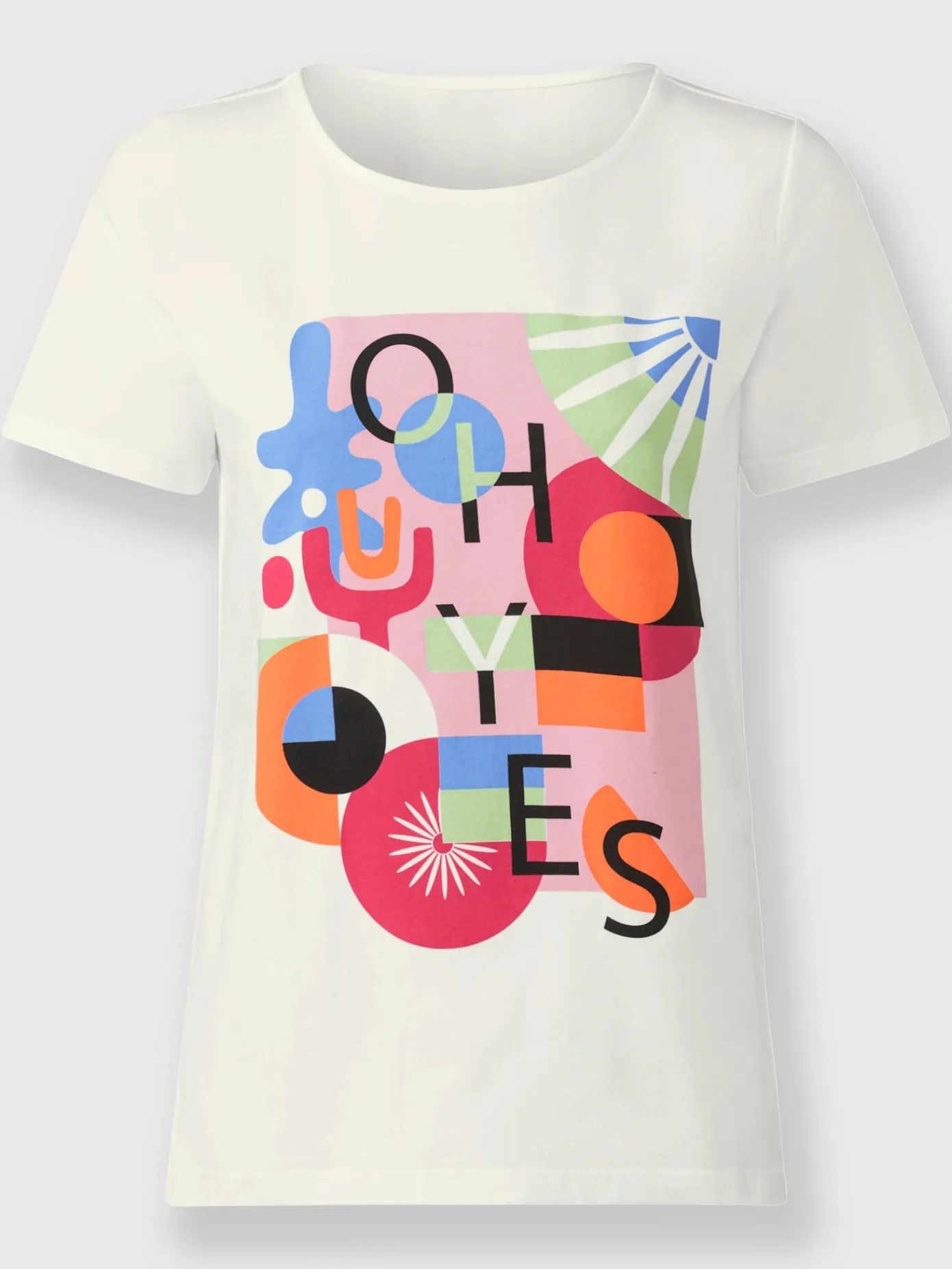 Rick Cardona T-Shirts<T-shirt à encolure ronde motif imprimé devant