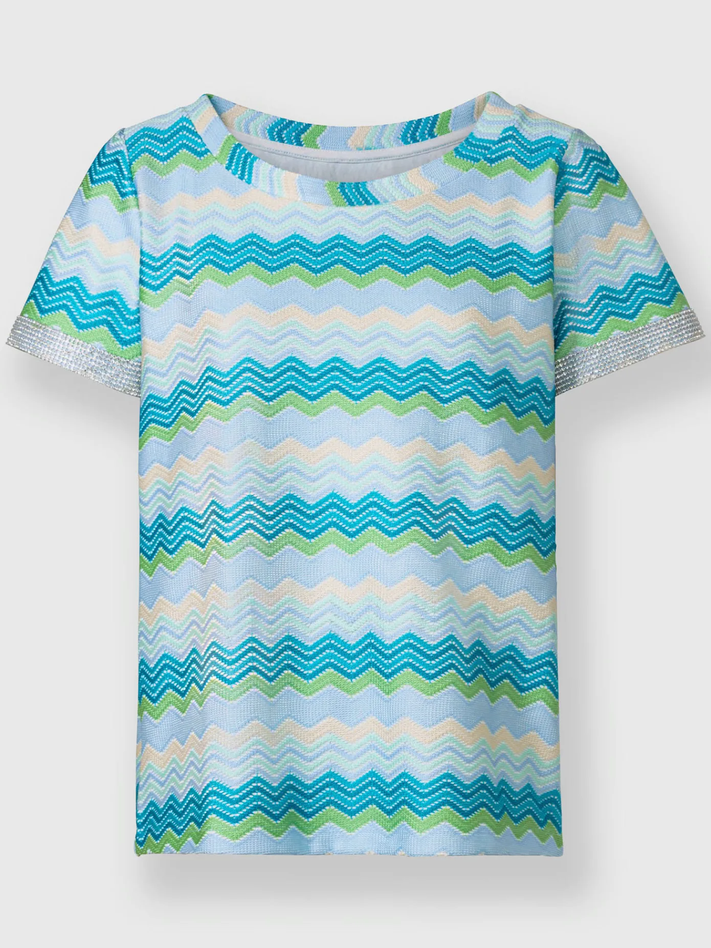 Rick Cardona T-Shirts<T-shirt à encolure ronde motif structuré tendance