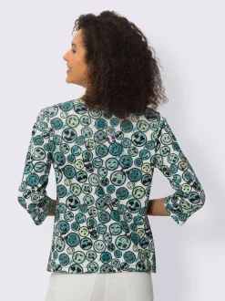 Linea Tesini T-Shirts<T-shirt à encolure ronde motif imprimé fantaisie