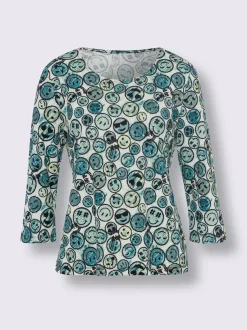 Linea Tesini T-Shirts<T-shirt à encolure ronde motif imprimé fantaisie