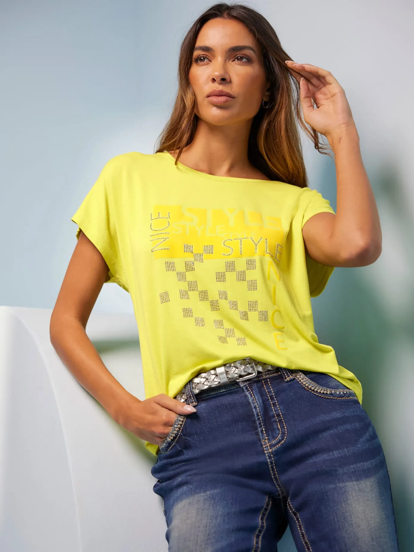 Rick Cardona T-Shirts<T-shirt à encolure ronde motif imprimé exclusif devant