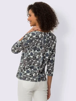 Linea Tesini T-Shirts<T-shirt à encolure ronde motif imprimé fantaisie