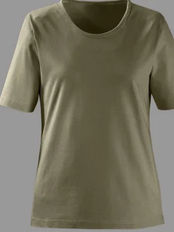 T-Shirts<T-shirt à encolure ronde pur coton