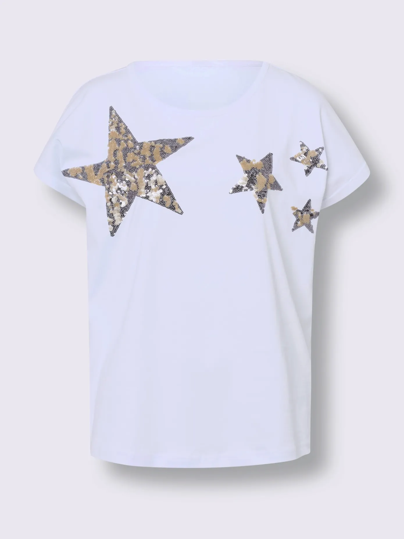 Mandarin T-Shirts<T-shirt à encolure ronde pur coton