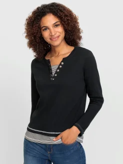 T-Shirts<T-shirt à encolure ronde pur coton