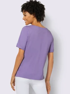 Collection L T-Shirts<T-shirt à encolure ronde pur coton