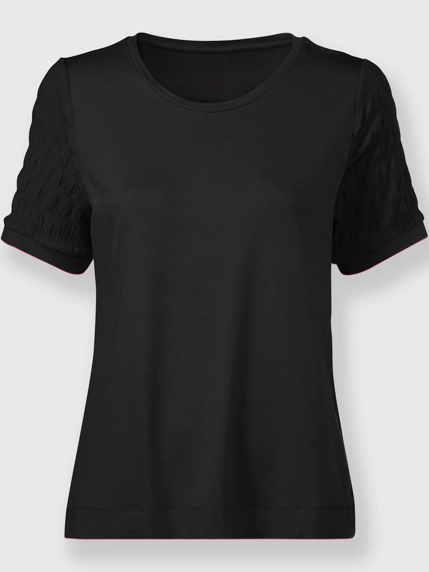 Rick Cardona T-Shirts<T-shirt à encolure ronde superbes parties smockées