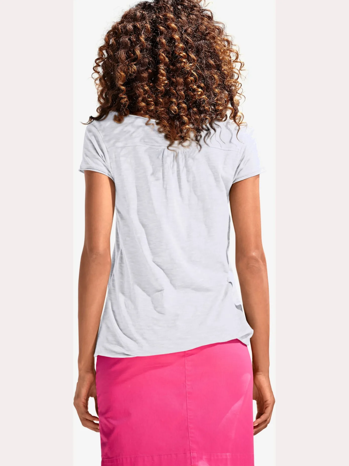 Linea Tesini T-Shirts<T-shirt à encolure ronde superbes détails en dentelle et boutons brillants