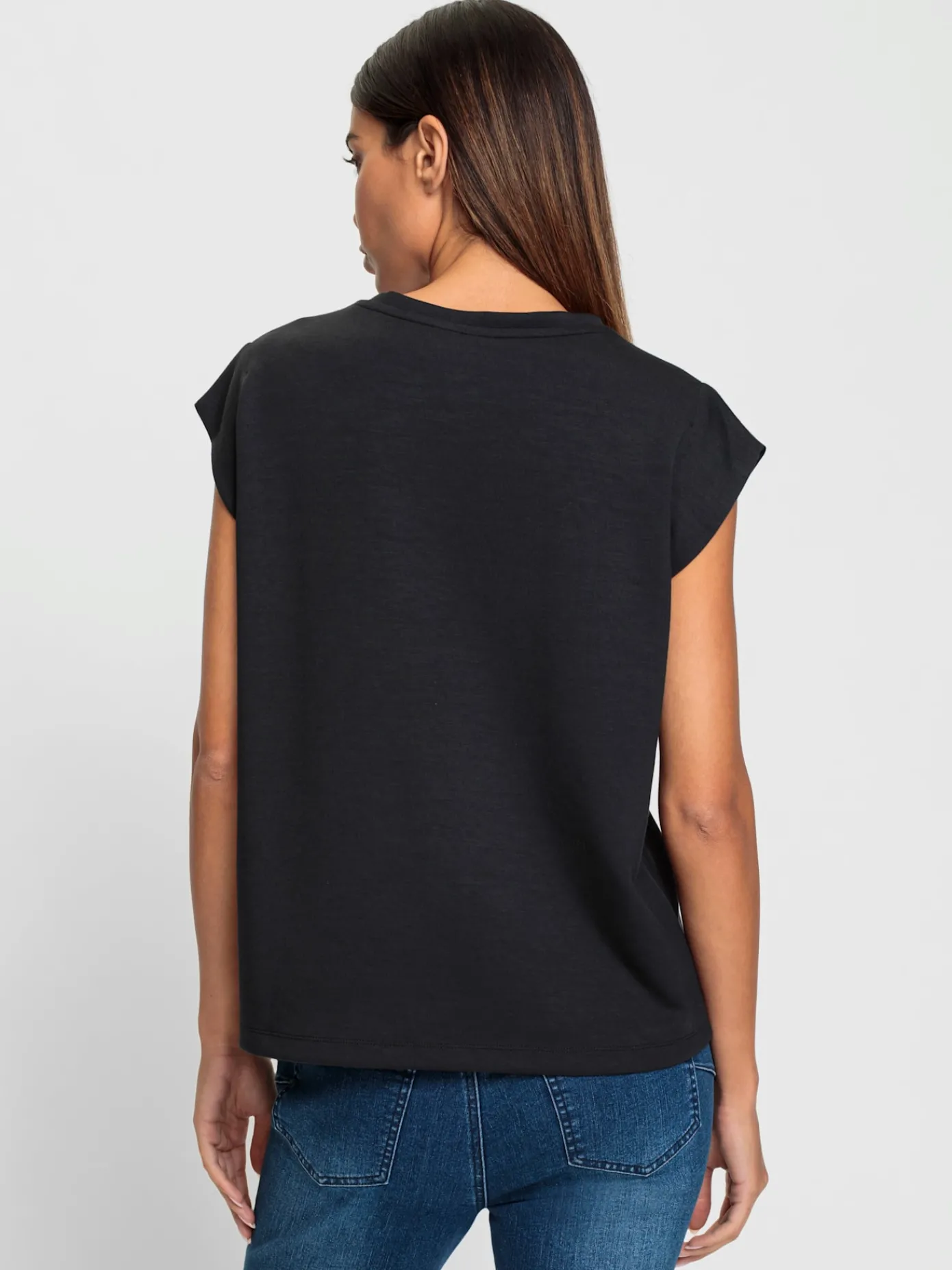 Rick Cardona T-Shirts<T-shirt à encolure ronde ultra-doux avec modal