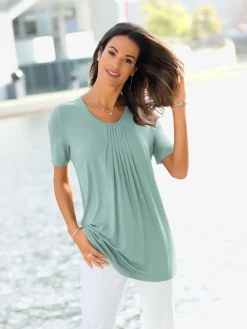 T-Shirts<T-shirt à encolure ronde viscose