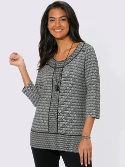 Collection L T-Shirts<T-shirt à encolure ronde viscose