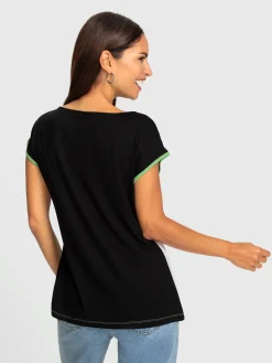 T-Shirts<T-shirt à encolure ronde viscose