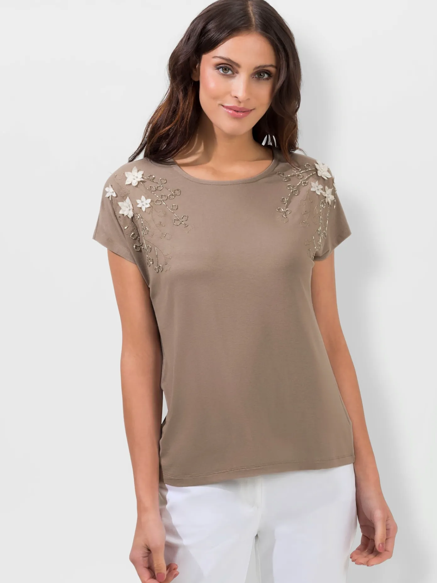 Fair Lady Tenues De Cérémonie|T-Shirts<T-shirt à encolure ronde viscose