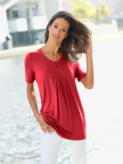 T-Shirts<T-shirt à encolure ronde viscose